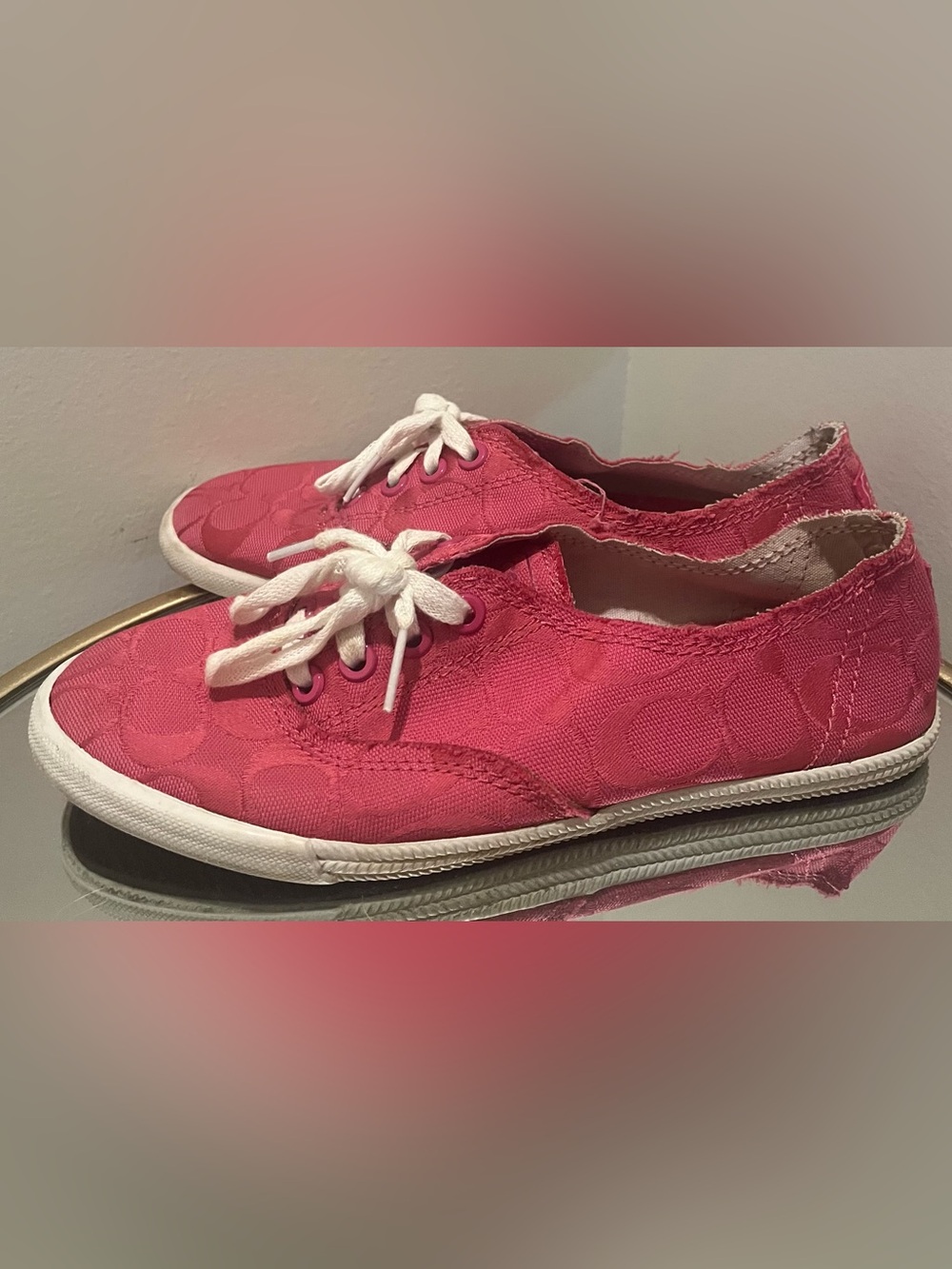 Coach Klare Canvas Sneakers in Pink